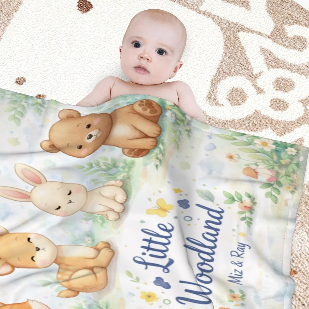 Little Woodlands Superweiche Babydecke aus Plüsch
