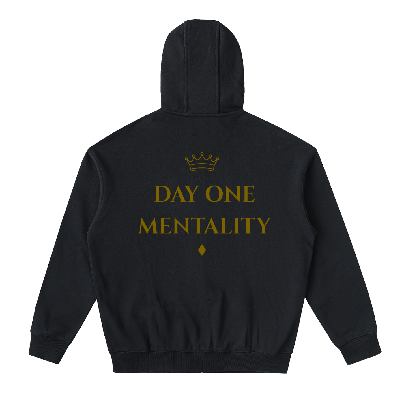 FC001| D1. GOLD| Drop-Shoulder Zip Up Hoodie