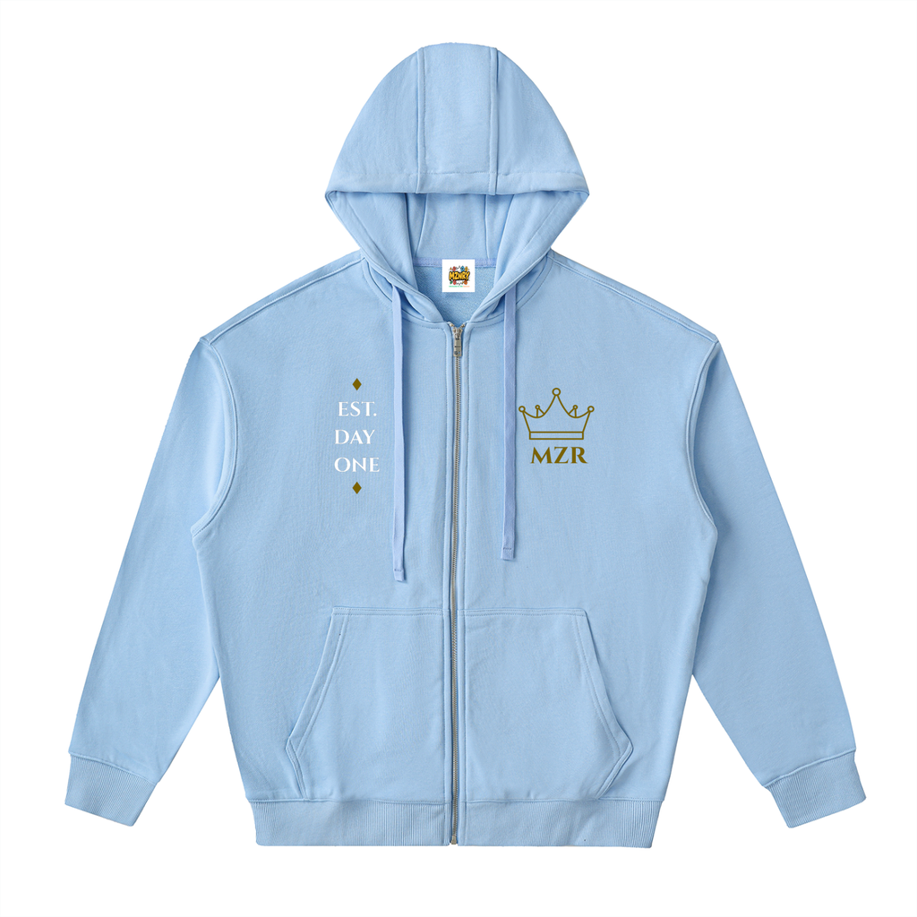 FC001|D.1 HERITAGE| Drop-Shoulder Zip Up Hoodie