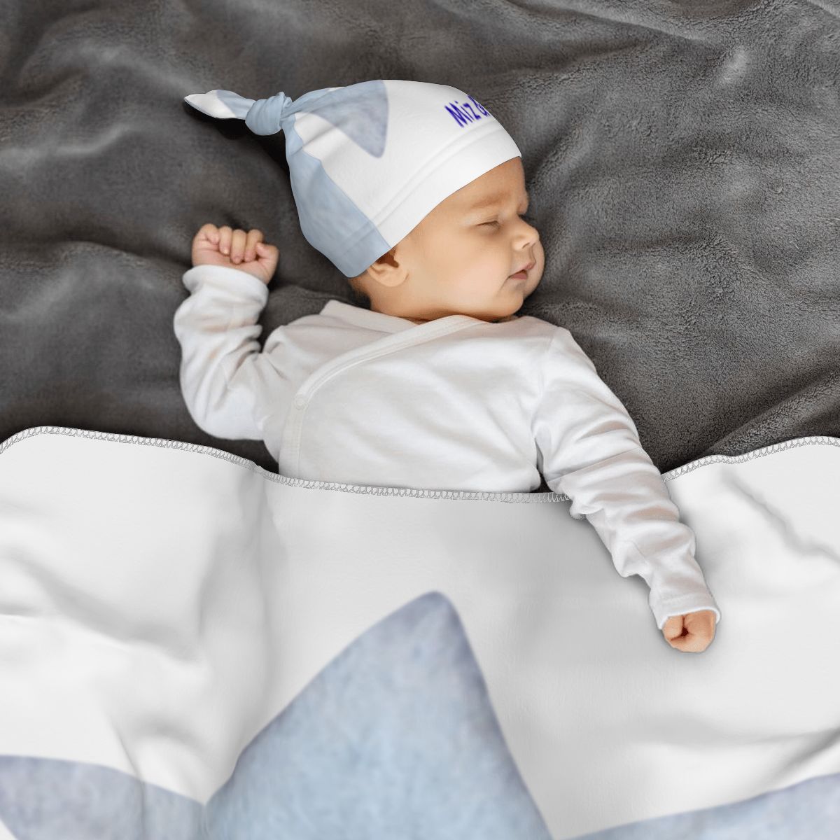 Baby Swaddle Blanket & Beanie Hat Set | Star & Dream Big Print | 0–6 Months