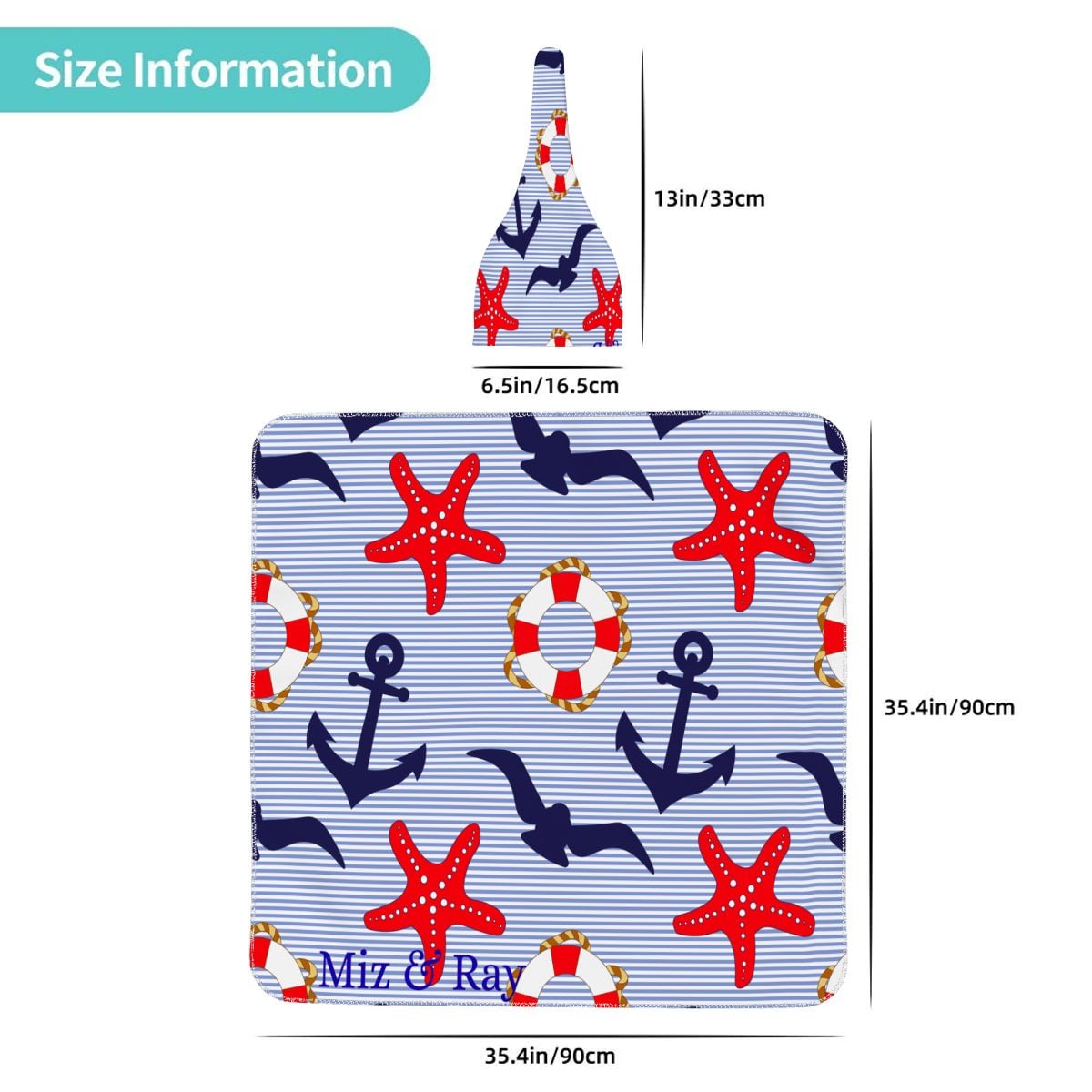 Ahoy' Swaddle Blanket & Beanie Hat Set