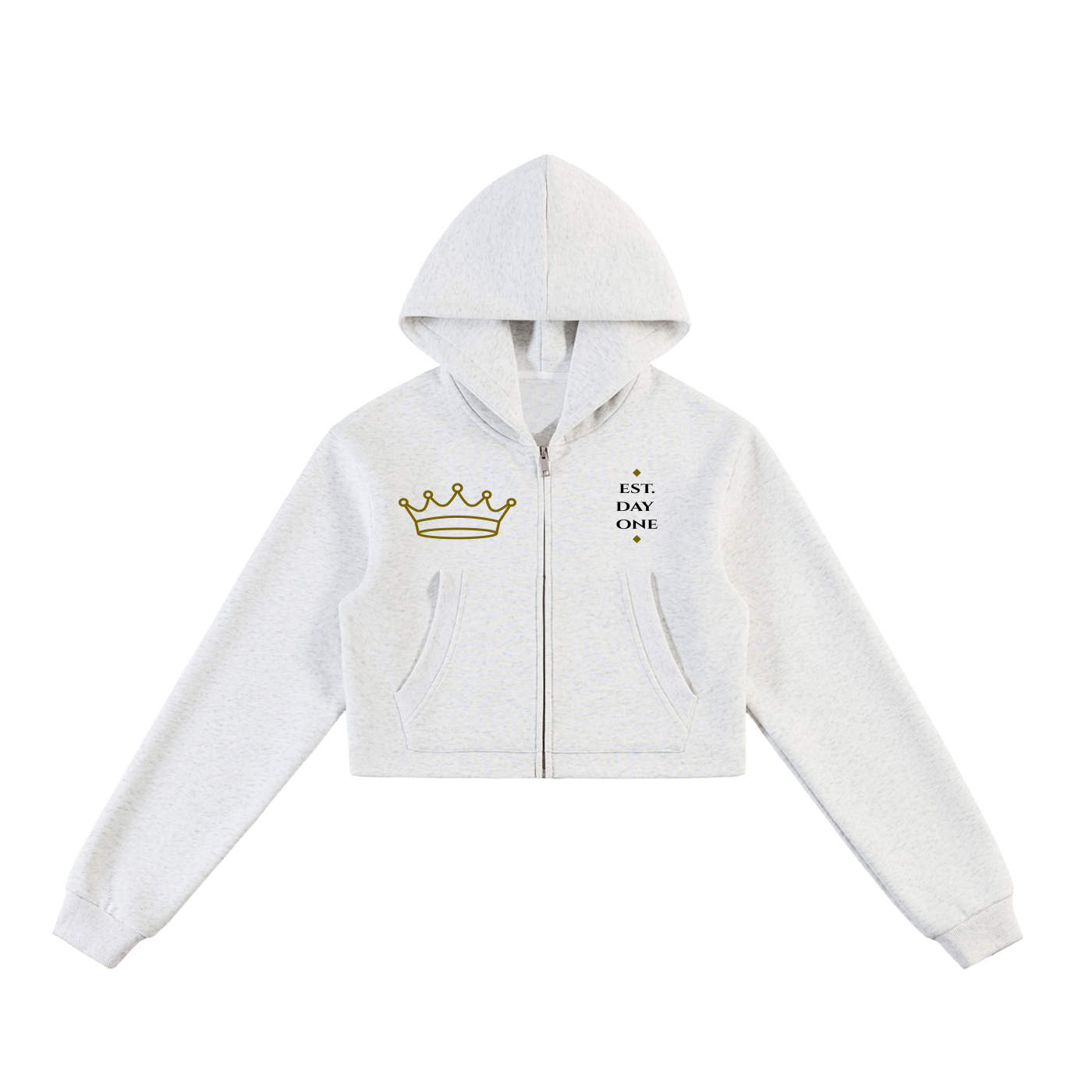 FC001| D1.HERITAGE| WMN| Cropped Zip-Up Hoodie