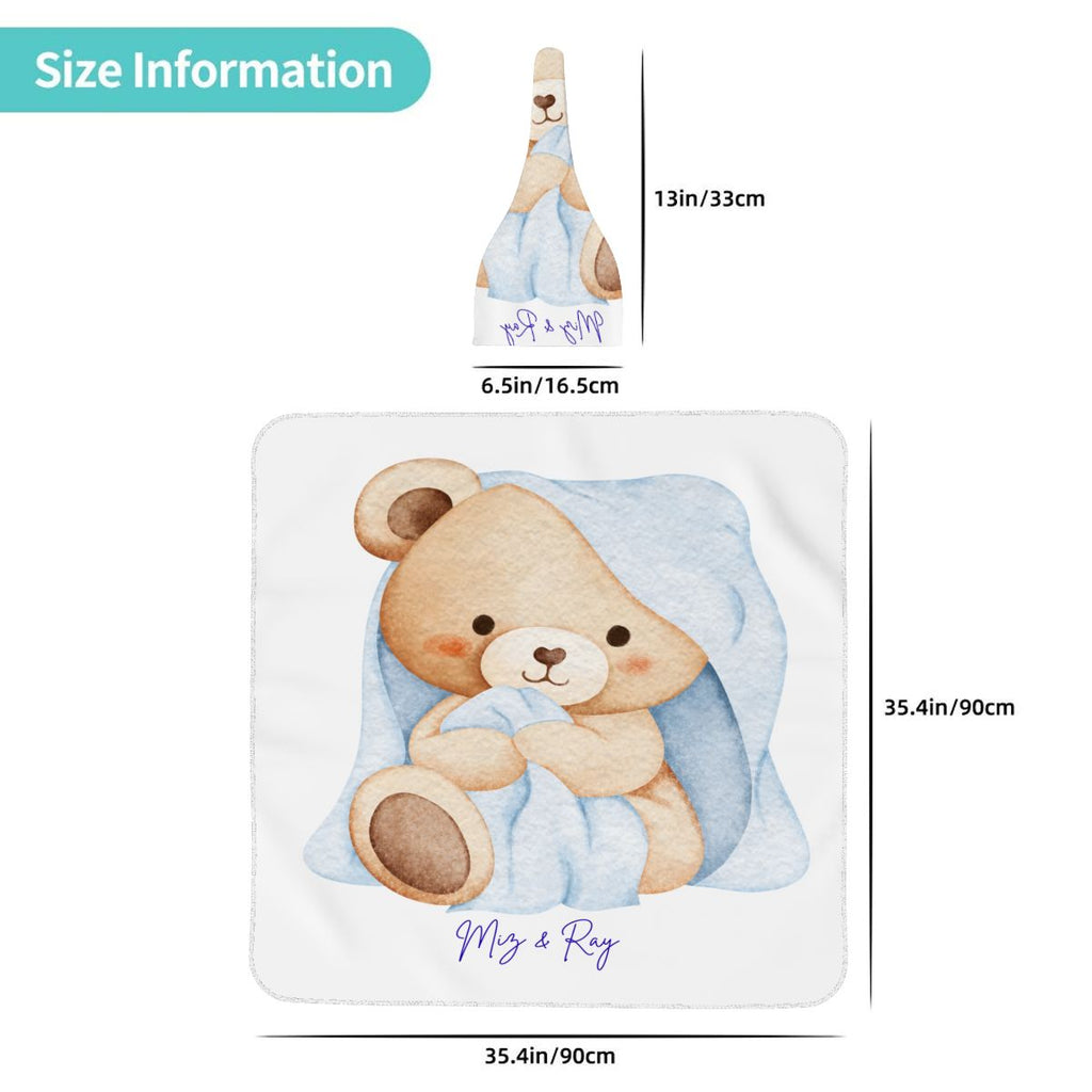 Mullwindel & Mütze Set „Teddybär“