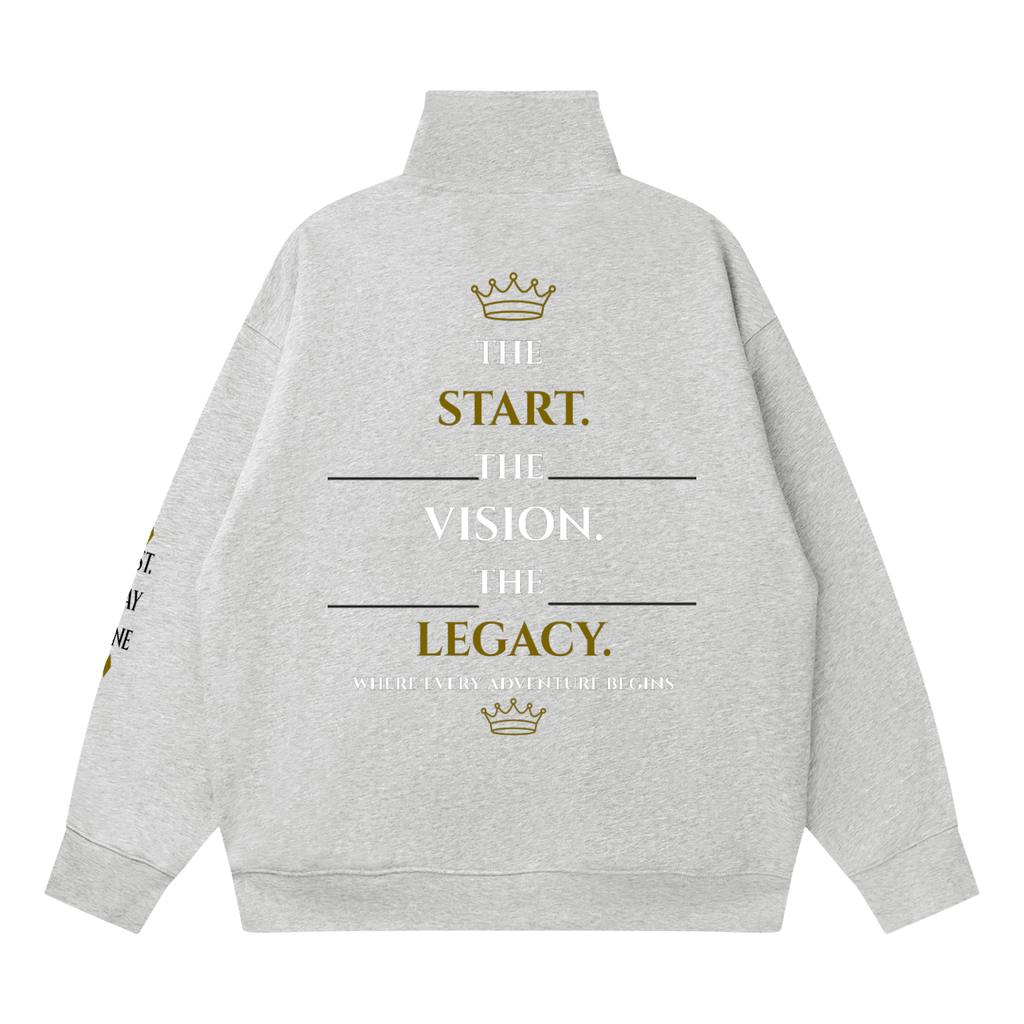 FC001| Quarter-Zip Drop Shoulder Sweatshirt