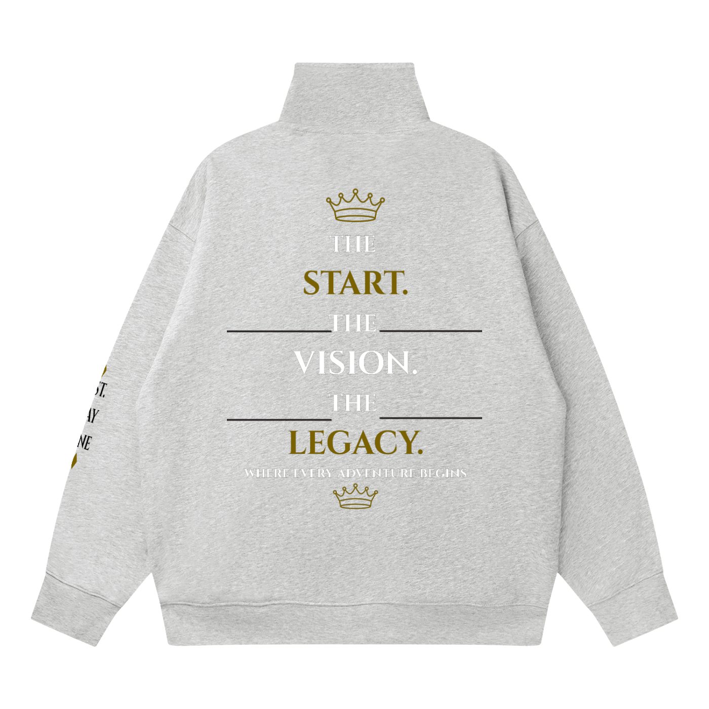 FC001| Quarter-Zip Drop Shoulder Sweatshirt