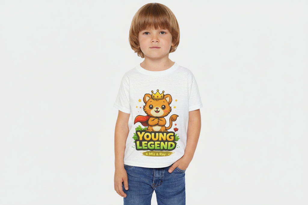 Kleinkind-T-Shirt „Young Legend“ – Grafik-T-Shirt „Young Legend“.