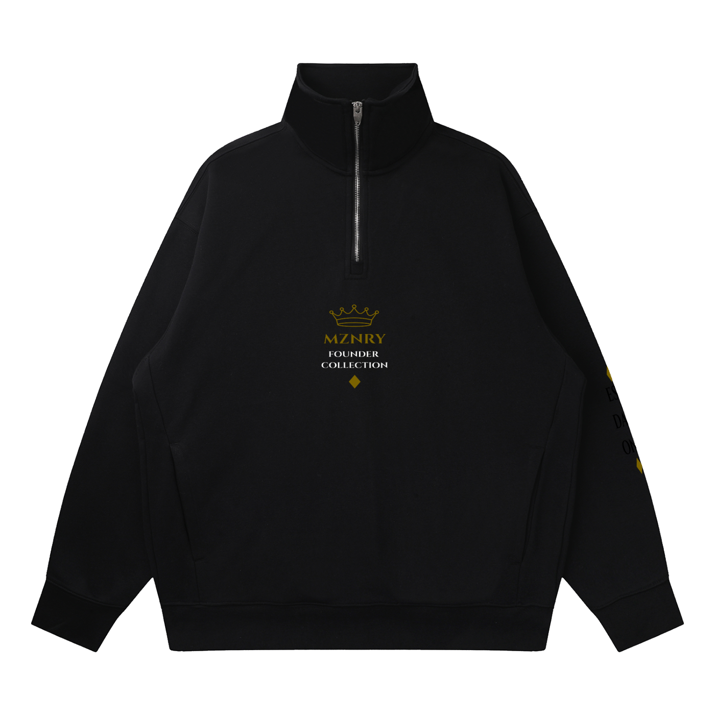 FC001| Quarter-Zip Drop Shoulder Sweatshirt