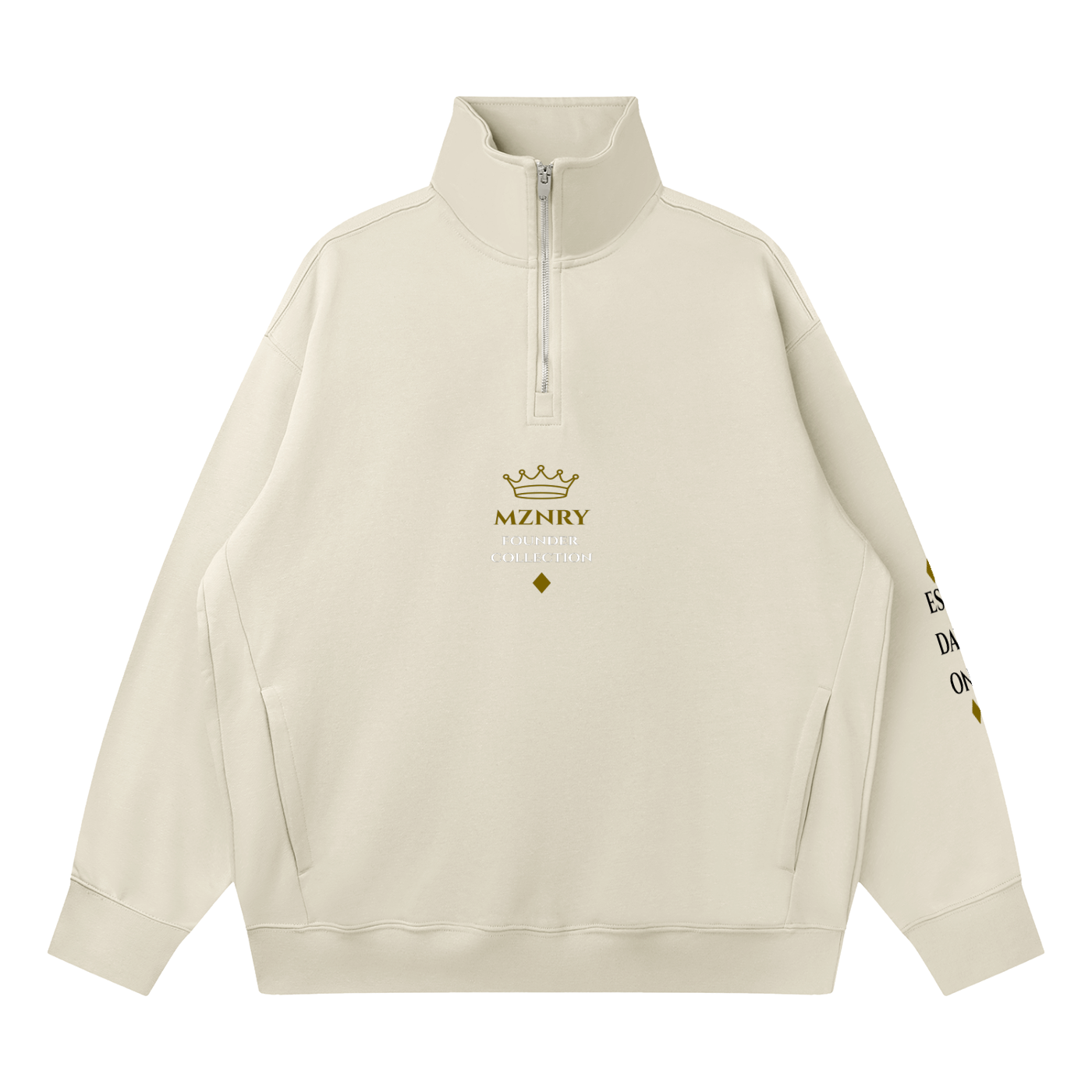 FC001| Quarter-Zip Drop Shoulder Sweatshirt