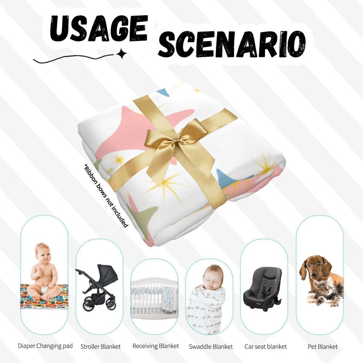 Star Light Swaddle & Beanie Set