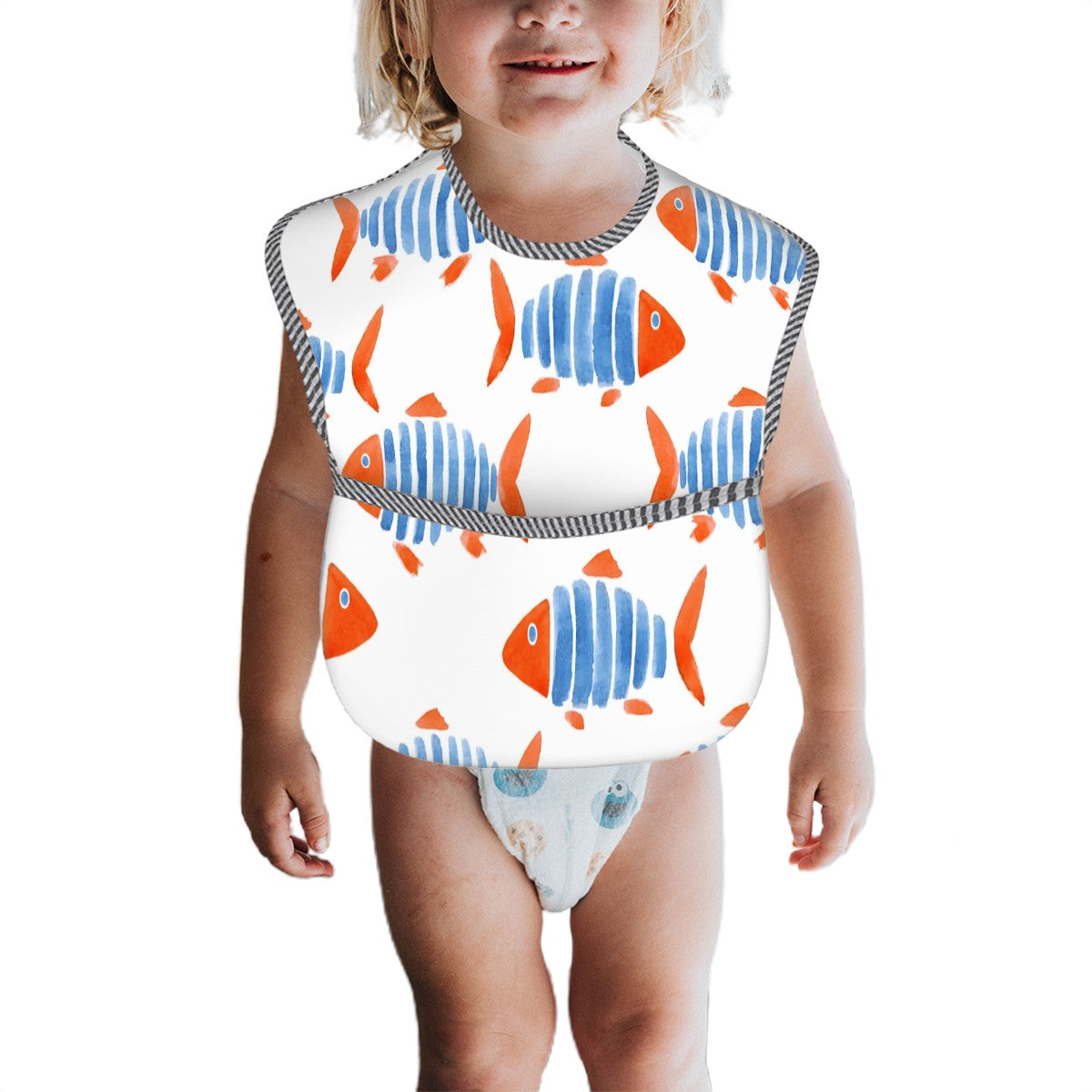 Miz & Ray Fish Baby Bib | Waterproof & Wipeable | 6–24 Months
