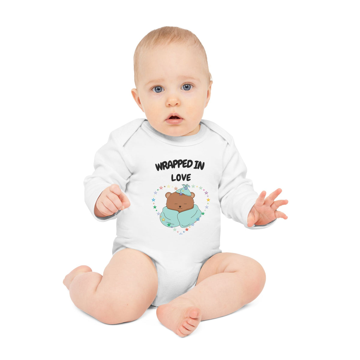 Wrapped in Love Baby Bodysuit — Organic Long-Sleeve Infant Onesie