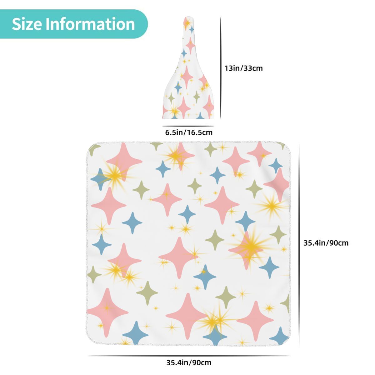 Stars Bright Baby Swaddle Blanket & Beanie Hat Set | 0–6 Months