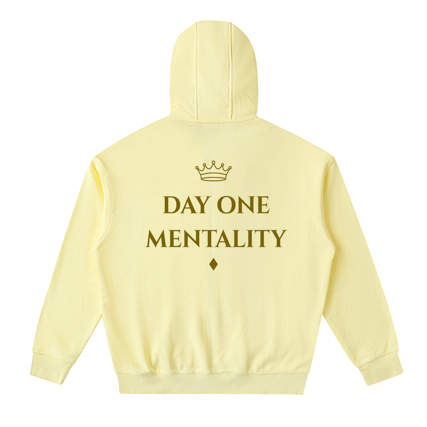 FC001| D1. GOLD| Drop-Shoulder Zip Up Hoodie