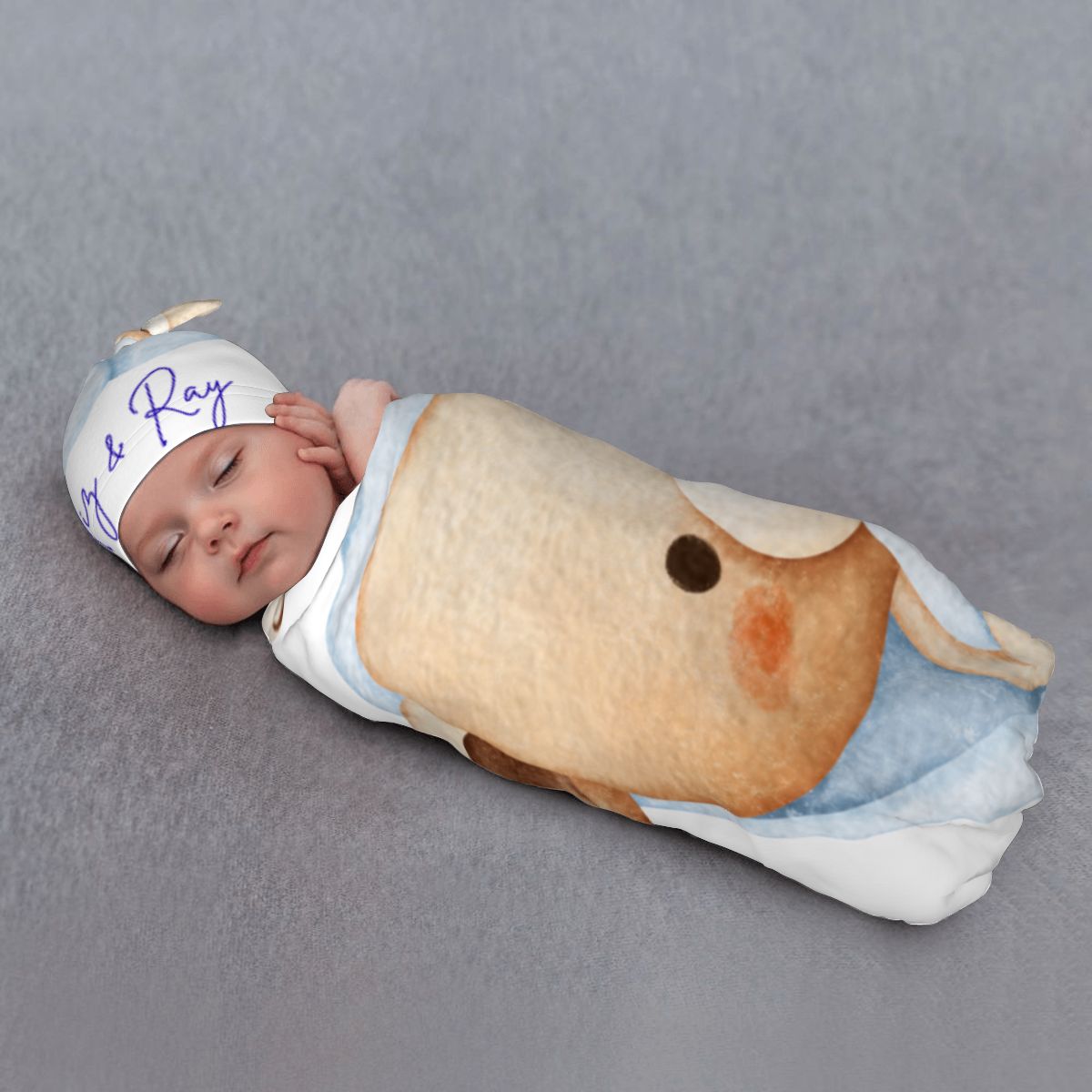 Mullwindel & Mütze Set „Teddybär“