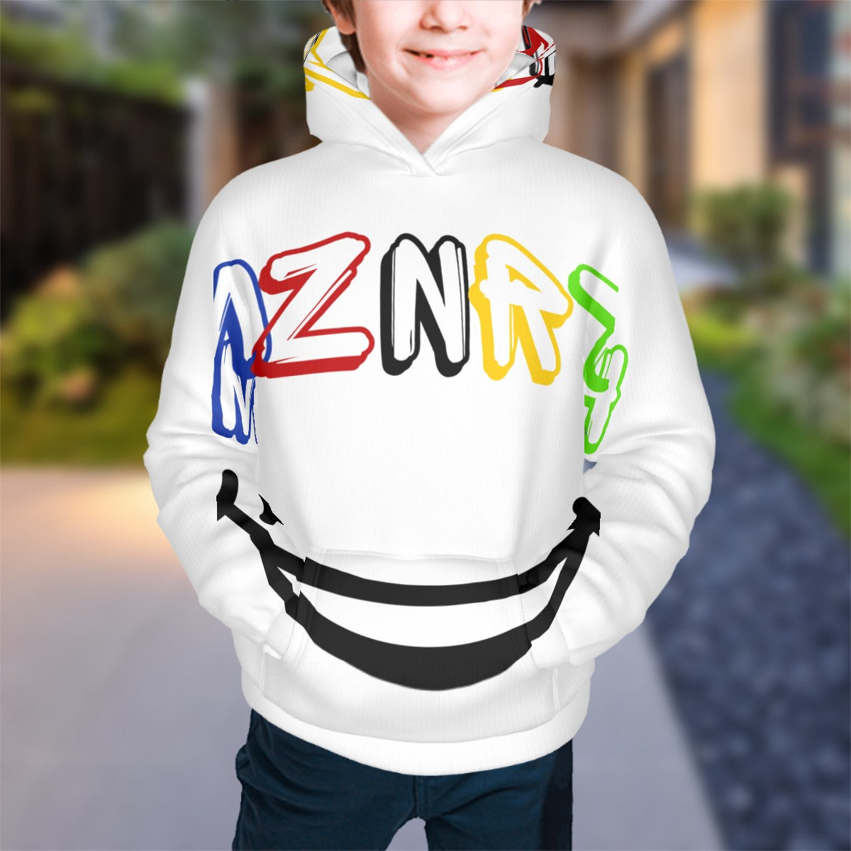 MZNRY Limited Edition Smile Youth Hoodie – Kids' 3D Print Pullover